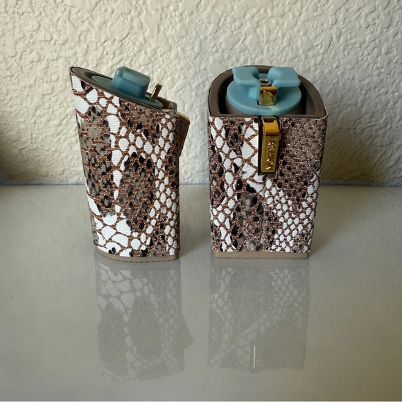 Pashion Footwear v2.0 Custom Glitter Python Snake Skin 4 inch Heel Block - Picture 1 of 11